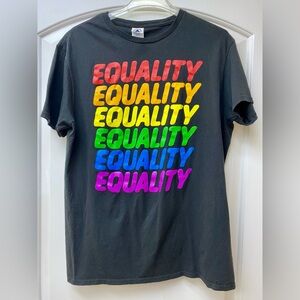 Black & Rainbow Equality Graphic T-Shirt